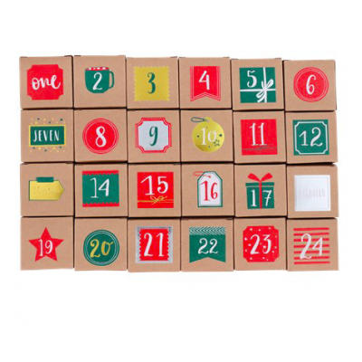 Kalendarz adwentowy - zestaw pudełek 24 szt
